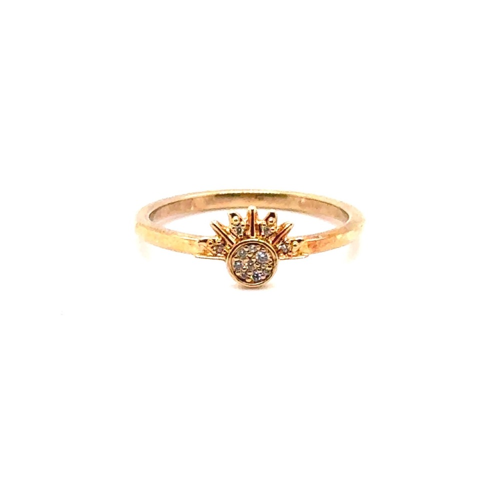Pandora Celestial Sparkling Sun Ring Gold Tone Cubic Zirconia Size 9 169267C01